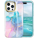 Cute Marble Case For Iphone 14 Pro Max 6.7 Inch Built With Screen Protector, Lightweight And Stylish Full Body Shockproof Protective Rugged Tpu Case For Women/Girls