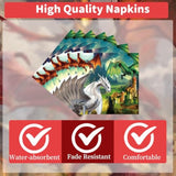 Dragon Birthday Party Decorations - 96Pcs Dragon Theme Paper Plates And Napkins Bday Decoration Magical Forks Decor Supplies For Baby Shower Supplies, Serve 24