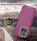 Phone Case For Motorola Moto Edge 5G 2025 Case, Heavy Duty Shockproof & Dropproof 3-Layer Cover Phone Case For Moto Edge 2025 (Wineredpink)