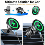 For Magsafe Car Mount Charger?100% Stable? 15W Magsafe Car Charger, Car Phone Holder Charger Mag Safe Car Accessories For Women Men Magnetic Wireless Car Charger Iphone 16 Pro Max 15 14 13 12