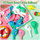 45 Pcs Llama Cactus Balloons Llama Themed Birthday Party Decor 12 Inch Cactus Latex Balloons Bolivian Peru Alpaca Supplies For Birthday Party Baby Shower Mexican Cinco De Mayo Fiesta