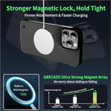 Magnetic Slim Case Fit For Iphone 15 Pro Max Phone Case 6.7"(2023) Ultra-Thin Lightweight Durable Frameless Matte Hard Magsafe Cover Case With Pull Ring Shockproof Non Slip Rope-Black
