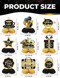 Retirement Party Table Decorations – 9PCS Black and Gold Retirement Centerpieces for Table, Happy Retirement Party Decorations for Office, Men and Women Farewell Decor