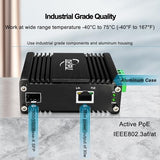 Industrial Gigabit Poe+ Media Converter, 1×10/100/1000Base-T Rj45 (30W Poe+ Output) To 1×1000Base-X Sfp Slot, Up To 20Km, Dual 12-48V Dc Input, Din Rail Mount, For Cctv & Ip Camera Systems