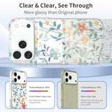 For Iphone 17 Pro Case, Compatible With Magsafe, Flower Design Clear Slim Soft Bumper, See-Through Protective Floral Cute Phone Cover For Iphone 17 Pro 6.3’’ 2025 Women Girls
