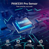 Gm025 Tri-Mode Wireless Gaming Mouse,12000 Dpi Paw3311 Sensor, Ergonomic Mouse 2.4Ghz/Bt/Wired, 6 Programmable Buttons, Customizable Rgb Lighting, Pro Software