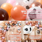 68pcs Cowgirl Western Balloons - Pink Coffee Rose Gold Cow Print Party Decor