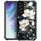 Case For Samsung Galaxy S22,Military-Grade Tpu Protection With Shock-Absorbing Edges,Slim Anti-Drop Compatible With Samsung Galaxy S22 Case -Stained Glass Unique Magnolia