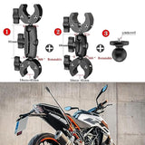 Motorcycle Bike Handlebar Double Clamp Mount And 67Invisible Selfie Stick For Insta360 X4/X3/X2/Xone/Go2/3 Action Camera