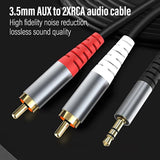 Rca To 3.5Mm Aux Cable, (1.5M/4.9Feet) 3.5Mm 1/8 To Rca 2-Male Headphone Jack