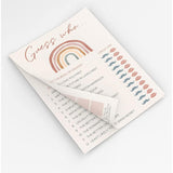 Bridal Shower Game Set – 4 Fun Games And Activities For 30 Guests, Includes Bingo, Bride Or Groom Trivia, Would She Rather, And Wedding Phrase Icon Guessing, Boho Rainbow Design