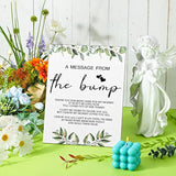 Cool Baby Shower Tabletop Decoration A Message From The Bump Wooden Baby Shower Games Sign Greenery Cute Gender Reveal Party Thank You Sign, 11.2 X 8.66 Inches(Greenery)