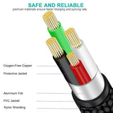 Camera Usb Cable,Braided Mini Usb Data Transfer Cord For Canon Rebel/Powershot/Eos/Dslr/Elph Digital Cameras, Camcorder Wire For Canon Rebel,Vixia Pc Computer Interface Charger Replacement 3Ft