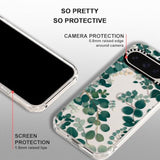 Pixel 9 Pro XL Case, Buffertech 6.6ft Drop Protection, Clear TPU, Eucalyptus