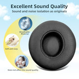 Earpads Cushions Replacement For Beats Solo 2 & Solo 3 Wireless On-Ear Headphones, With Soft Protein Leatherette Ear Cushions And Acoustic Foam Earcups (Black)
