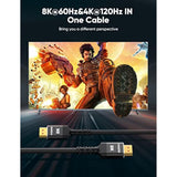 8K Hdmi Cable 2.1 2-Pack 6.6Ft, Slim 48Gbps High Speed Hdmi Braided Cord-4K@12