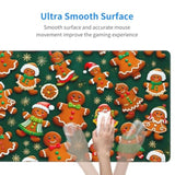 Non-Slip Waterproof Rubber Large Mouse Pad Overlock,Perfect For Home, Office, Or Gaming Setups? 29.5 X 15.8 Inches (Ginger Bread Man)