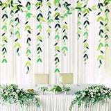 52 Feet Spring Summer Theme Green Leaf Garland Theme Party Decorations