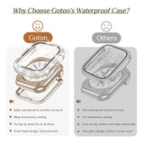 2-In-1 Waterproof Bling Case Compatible For Apple Watch Screen Protector 40Mm 41Mm 42Mm 44Mm 45Mm 46Mm Ultra 49Mm Series 10 9 8 7 6 5 4 Se 2, Glitter Rhinestone Face Cover For Iwatch Accessories