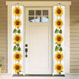 Sunflower Welcome Hanging Banners Spring Summer Porch Banners Flags Summer Door Banners Party Decorations Hanging Banner12 X 72Inches Seasonal Front Door Sign Decoration