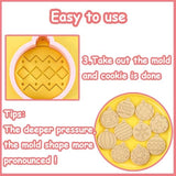 10 Piece Mini Christmas Ornament Cookie Cutters, 3D Raised Design Cookie Stamps, Mini Round Ornament Baking Molds(Ornament)