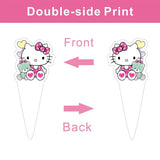 25-Pc Kitty Cake Set with Cupcake Toppers & Cake Topper for Birthday Parties