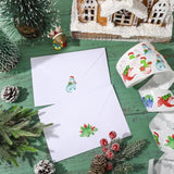 1000Pcs Christmas Paper Sticker Watercolor Dinosaur Decal Jurassic Animal Self-Adhesive Sticker Label For Xmas Winter Gift Card Party Supplies, 1.5 In