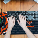 Stitched Edges Mouse Desk Pad,Large Gaming Mouse Pad For Laptop Computer Desktop Keyboard,Orange Blue Design Mat For Football Sport Fans Mousepad