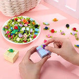 500 Pcs Tiny Satin Ribbon Rose Multicolor Mini Ribbon Bows Roses Small