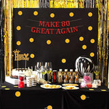 Pre-Strung Funny 80Th Birthday Party Red Banner - Funny 80Th Birthday Decorations For Men And Women - Birthday Party Supplies And Gifts