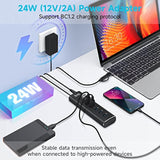 Powered Usb Hub 3.0 Aluminum 10 Port Usb 3.0 Data Hub Splitter With 12V/3A 36W