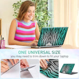 12.1 13 13.3 14 15.4 15.6 Inch Laptop Skin Decal, Laptop Skins Stickers Decals For Notebook Pc, Universal Reusable Vinyl Laptop Cover Sticker, Waterproof Art Protector I Green Zebra Pattern