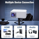Mini Projector With Wifi And Bluetooth,Support Movie Projector 1080P Hd,Auto Keystone Correction,135° Rotatable,Portable Projector Compatible With Smartphone, Tv Stick, Laptop, Hdmi, Usb