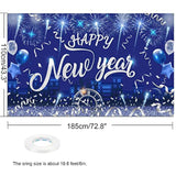 2026 Happy New Year Banner City Night Backdrop Party Photo Props