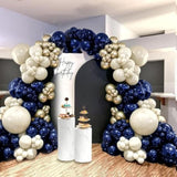 93Pcs Navy Blue Balloon Garland Kit - White, Royal Blue, Gold Balloons for Party