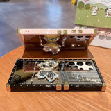 Cute Compatible With Samsung Galaxy S23 Ultra Case, Luxury Bling Butterfly Foldable Stand Kickstand For Women & Girls, Mirror Lace Flexible Shockproof Protective Case (Pink)