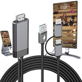 Hdmi Adapter Micro Usb Type C 2 In 1 Mhl Cable Braided Video Converter & Charg