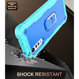 Phone Case For Lg Velvet 5G/Lgvelvet Verizon G5 Uw T-Mobile 2020 Cover With Ring Holder Stand Shockproof Hard Full Body Heavy Duty Cell Accessories Lm G900Um 4G Tmobile Women Men Black+Black