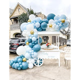 Dusty Blue Balloon Arch Kit: 132 Pcs Baby Shower Decor