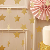 2Pcs Double Side Glitter Paper Star Garland Christmas Galaxy Banner Ch