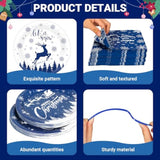 200Pcs Christmas Plates And Napkins Blue Merry Christmas Tableware Set Let It Snow Reindeer Snowflakes Dinnerware Set For Xmas Party Decorations Winter Holiday Birthday Party Serve 50 Guests