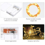 Led Fairy Lights Battery Operated, 1 Pack Mini Battery Powered Copper Wire Starry Fairy Lights For Bedroom, Christmas, P