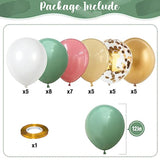 Sage Green And Dusty Pink Balloons, Retro Pink And Green White Gold Confetti Baby In Bloom Balloons For Girls Women Fairy Floral Wildflower Birthday Woodland Baby Shower Garden Tea Party Decorations