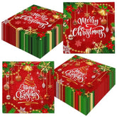 40Pcs Merry Christmas Napkins Paper Christmas Napkins Red And Green Napkins Christmas Tableware Xmas Napkins Holiday Napkins Christmas Tree Napkins Winter Paper Napkins Christmas Party Decorations