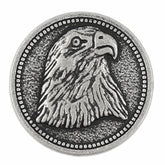 12 Pieces American Eagle Metal Shank Buttons. 23Mm (7/8 Inch) (Antique