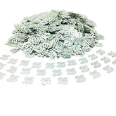25Th Birthday Confetti Number 25 Confetti 25Th Anniversary Party Confetti For Party Table Decoration Supplies Or Diy (Silver 1.5 Oz 1500 Pieces)