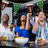 100 Ft Football Pennant Banner Flags for Tailgate Parties and Birthdays