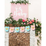 9Pcs Blue Pink Baby Shower Bodysuit Paper Garland Gender Reveal Decor