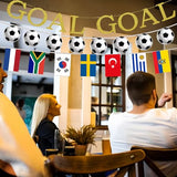 World Soccer Tournament2026 Flags Banner, 48 Team Flags Bunting, Soccer Bunting, GOAL Banner, Soccer Party Decorations for School, Office, Home, Stadium