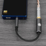 Geekria 3.5mm Stereo Male to 4.4mm Balanced Female Adapter Cable, 5-Core Audio Conversion Cord, Headphone Plug Adapter, Aluminum Alloy Connector, PP Yarn Braided Upgrade Wire (0.5ft)